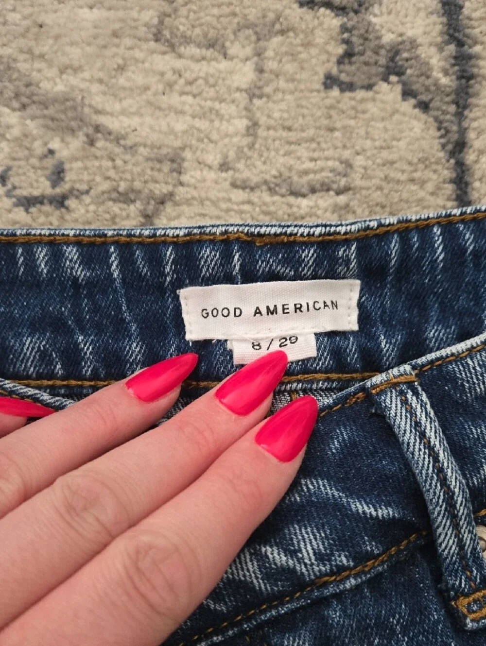 Good American Blue Denim Shorts